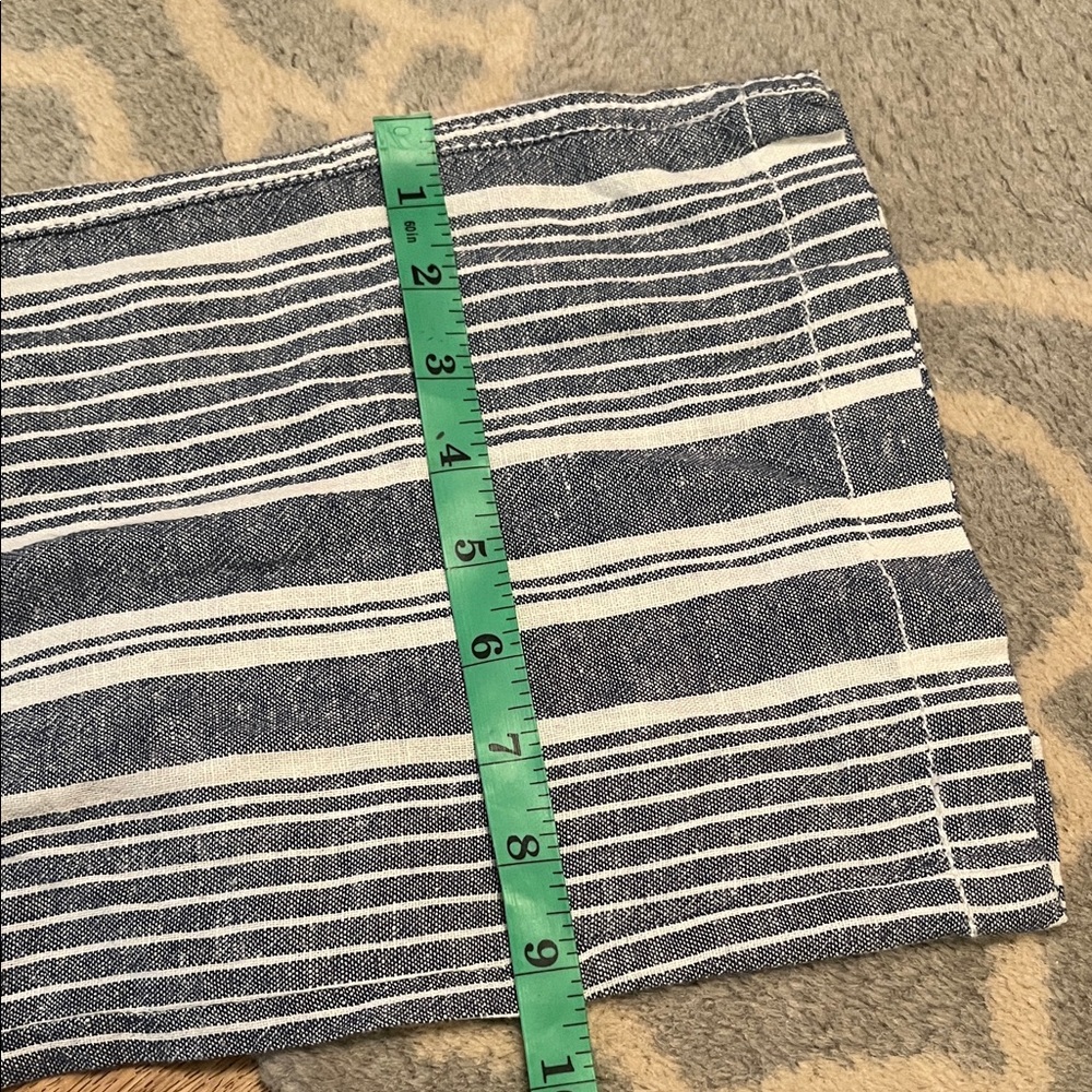 Rewash Blue and White Vertical-Stripe Wide Leg Pants - Picture 6 of 8